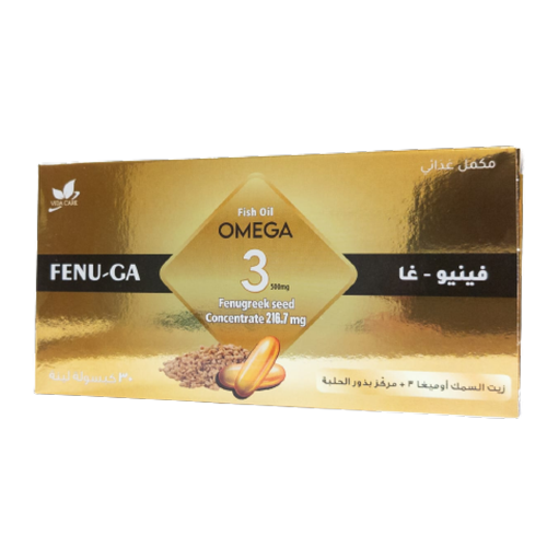 فينو-غا زيت السمك أوميغا 3 + مركز بذور الحلبة _ 30...