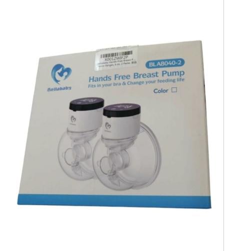 مضخة ثدي كهربائية محمولة ومزدوجة بدون استخدام اليدين مع حشوات مطورة مقاس 17 و19 و21 ملم بـ4 أوضاع تشغيل و9 مستويات شفط وحواف 24 ملم وتحكم باللمس بشاشة LED من بيلابيبي، عبوة من قطعتين _  177 مل.   Bellababy