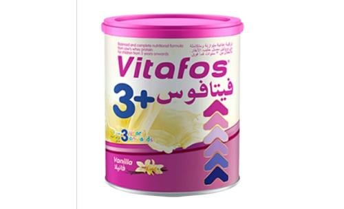 فيتافوس حليب للأطفال بالفانيلا تركيبة غذائية متوازنة ومتكاملة من 3 سنوات وما فوق _ 400 جرام  Vitafos