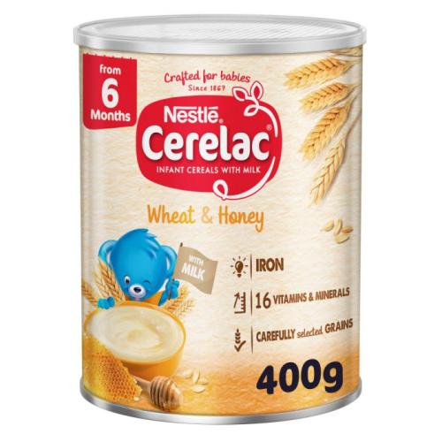 Nestle حبوب القمح بالعسل من سن 6 شهور من نستله سيريلاك _ 400 جم