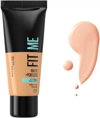 كريم أساس ماتينج مايبيلين نيويورك فيت مي 30 مل #220 (بيج طبيعي ).  Maybelline Fit Me