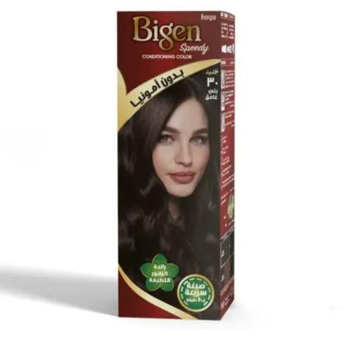 بيجن صبغة شعر نسائي بدون أمونيا كستنائي غامق 30_ 40 جرام / Bigen