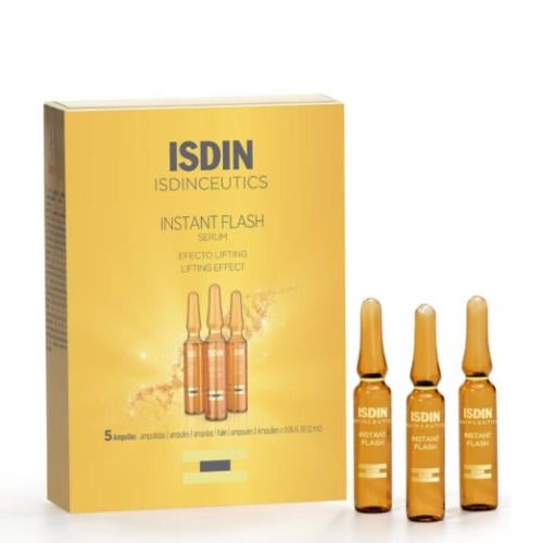 ISDIN ISDINCEUTICS أمبولات فلاش فورية ذات تأثير رفع فوري لشد وتنشيط البشرة من إيسدين  _ 5 × 2 مل.  ISDIN