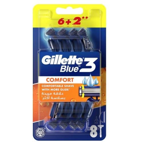 جيليت  بلو 3 شفرات حلاقة للرجال | 8 قطع Gillette | Blue 3 Razor