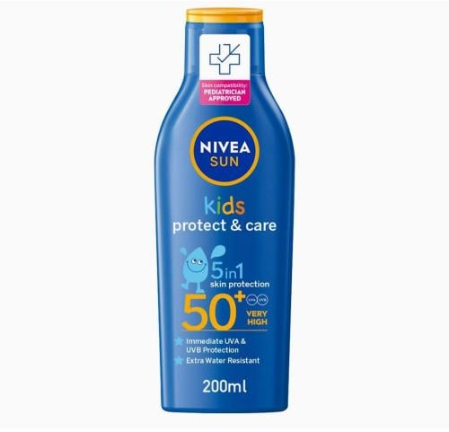 نيڤيا صان لوشن الشمس المرطب للأطفال، صن كيدز مويستشرايزنغ SPF 50+، بحجم  _ 200 مل.  Nivea