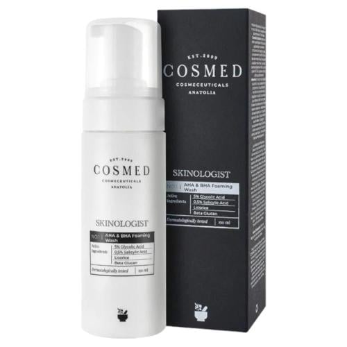 غسول رغوي كوزميد للوجه و الجسم. _ 150 مل  cosmed skinologist aha bha foaming wash 150 ml