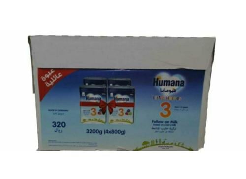 هيومانا  حليب أطفال 3 تركيبة حليب بروبلنس من عمر  1-3 سنة 800 × 4 جم / 3200g عبوة عائلية  Humana