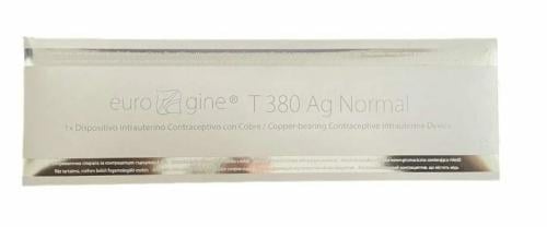 جهاز يوروجين لولب باللون الفضي  T 380 Ag داخل الرحم.   Eurogine Novaplus T 380 Ag Normál