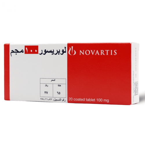 لوبريسور 100 مجم، في حالات الضغط المرتفع - 20 قرص.   Lopresor 100 Mg