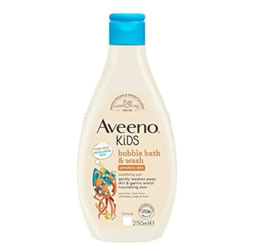 غسول استحمام فقاعي للأطفال من افينو بيبي غني بمستخلص الشوفان المهدئ جسم رغوي مطور لطفلك الصغير  _ 250 مل   Aveeno