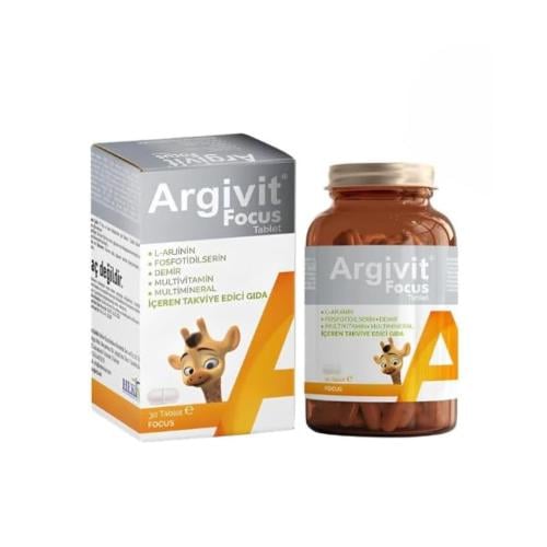 مكمل غذائي فوكس من ارجيفيت متعدد الفيتامينات  لدعم نمو و طول البالغين  _ 30 قرص   Argivit focus