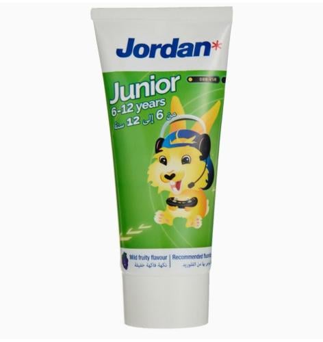 معجون اسنان جوردان جونيور ، 6-12 سنة  قطعة واحدة _ 50 مل    jordan