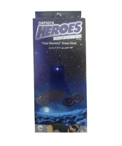 HEROES قناع هيروس غطاء للعين مع سدادات أذن للرجال  DAP507A