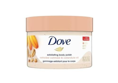 دوف مقشر لطلاء الجسم للبشرة الحريرية دقيق الشوفان وزيت الكالينديولا يعطي الجسم تغذية  طبيعية  _ 298 جم   Dove