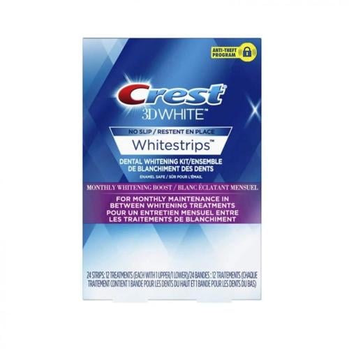 لصقات تبييض الأسنان ثري دي وايت من كرست - 24 شريط.  Crest