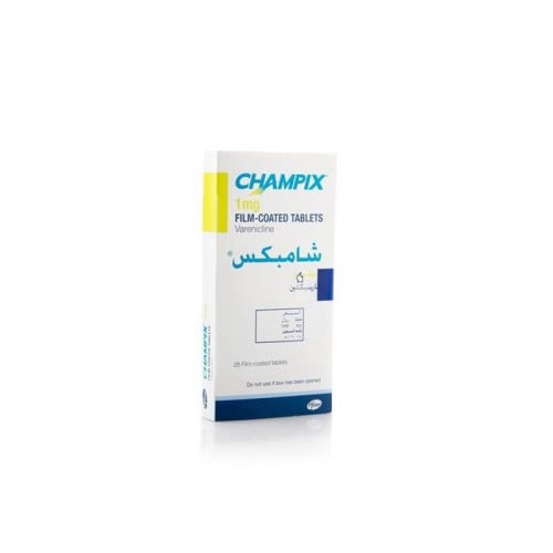شامبيكس، 1 ملجم، يساعد على إيقاف التدخين - 28 قرص / Champix