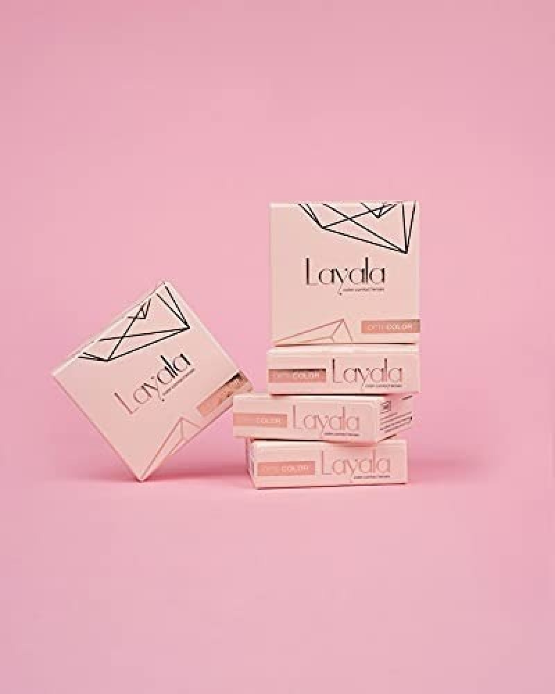 عدسات ليالا اللاصقة الملونة عبوة من قطعتين ( جولدن براون )_ 3 شهور