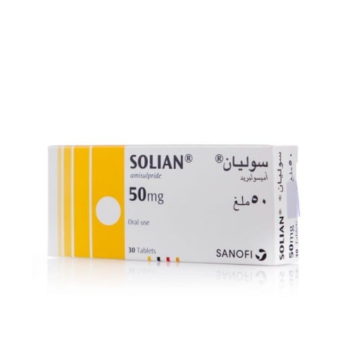 سوليان 50 مجم، مضاد للهذيان_ 30 قرص    Solian 50 Mg