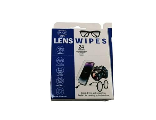 مناديل مخصصة لتنظيف العدسات والأجهزة البصرية   ( ENJOY Lens Wipes ) _ 24 منديل