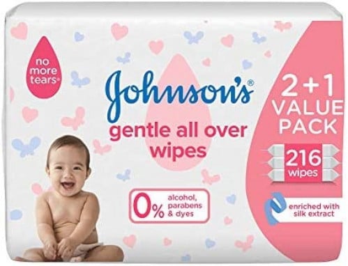Johnson مناديل مبللة للأطفال من حونسون  _  216 مناديل