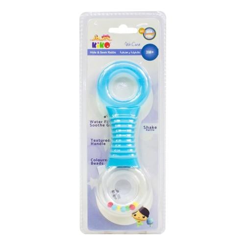 كيكو خشخيشة وعضاضة بلاستيكية  للأطفال من عمر 3 أشهر ( لون غير محدد ) .  kiko