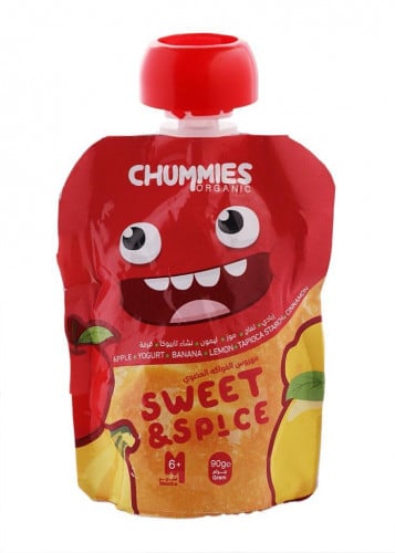 مكمل غذائي عضوي للأطفال  فوق 6 أشهر من تشاميز سويت اند سبايس _  90 جرام /  CHummies