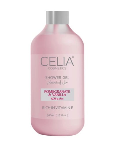 جل استحمام بخلاصة الرمان والفانيلا من سيليا _ 500 مل  CELIA