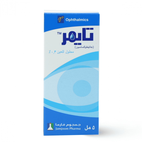 تايمر، نقط للعين، لعلاج العدوى البكتيرية - 5 مل.  Tymer 0.3%