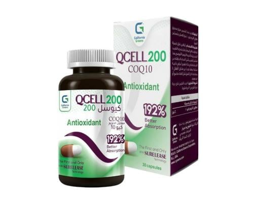 كيوسل 200 مكمل غذائي لدعم خصوبة الرجال والنساء _ 30 كبسولة معوية.  Qcell