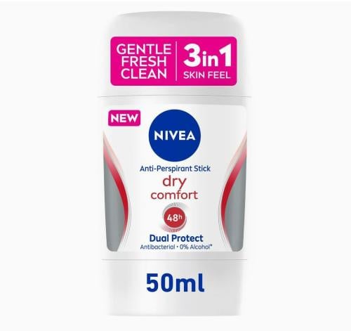 مزيل العرق نيفيا للنساء، حماية تدوم 48 ساعة، راحة جافة، سريع الجفاف، 50 مل.  Nivea