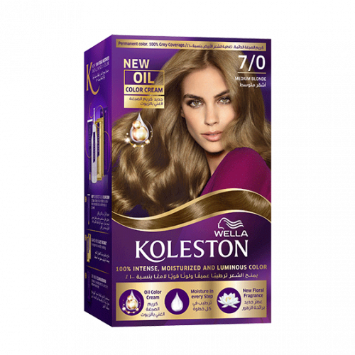 صبغة الشعر الدائمة من ويلا كوليستون _ أشقر متوسط 7/0.  Koleston