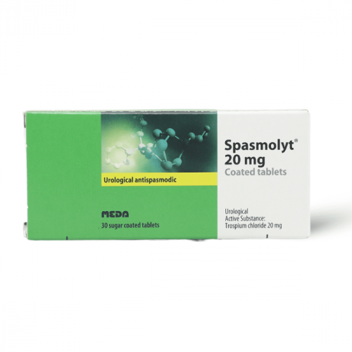 سبازموليت، 20 مجم، لعلاج فرط نشاط المثانة - 30 قرص.  Spasmolyt, 20 Mg