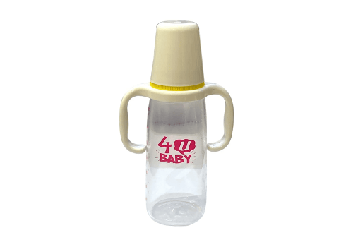 4U BABy. فور يو بيبي رضاعة بلاستيك بيدين _ 210 مل