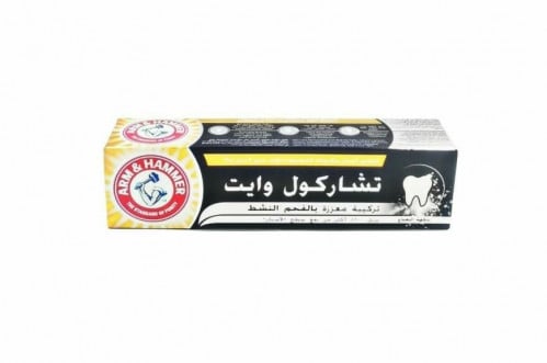 معجون اسنان تشاركول وايت بالفحم النشط من ارم اند هامر 75 مل ارم اند هامر / Arm And Hammer