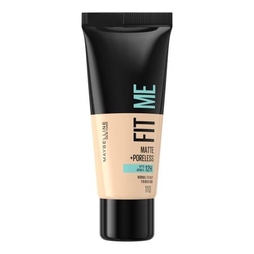 كريم اساس فيت مي مات اند بورليس من ميبيلين نيويورك 110 بورسلين، عادي، زيتي    Maybelline Fit Me