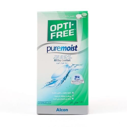 أوبتي فري، بيور مويست، محلول عدسات، لراحة طوال اليوم - 120 مل.  OPTI-FREE