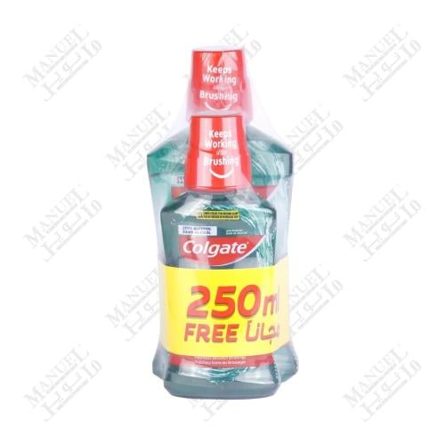 كولجيت بلاكس فريش منت غسول للفم 500مل +250مل مجانا.  Colgate