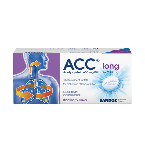 اي سي سي لونغ فوار 600 مجم 10 اقراص. Acc