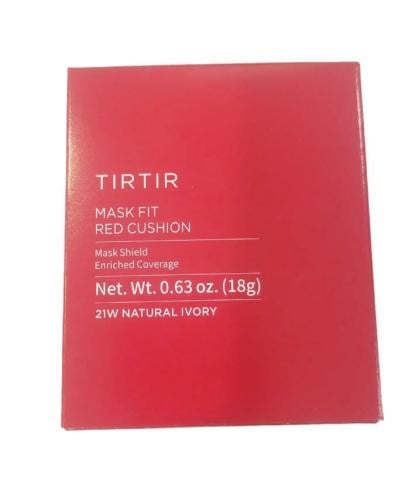 كريم أساس من تيريتر ماسك فيت ريد كوشن  يدوم طويلا، خفيف الوزن، تغطية قابلة للبناء، لمسة شبه مطفية (عاجي 21W، 18.6 مل.   TIRTIR