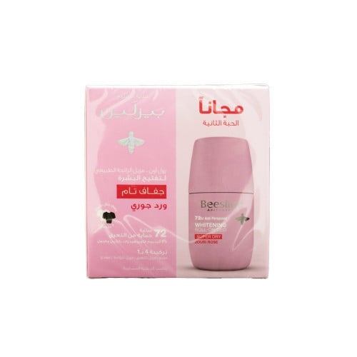 بيزلين رول مزيل عرق ورد الجوري 50 مل عبوة ترويجية 1+1. / Beesline