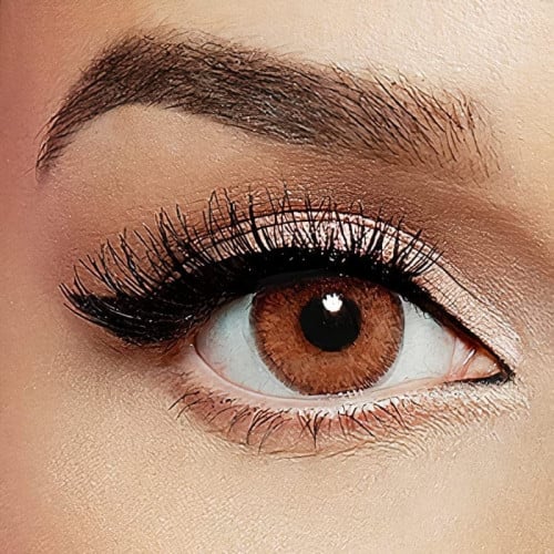 عدسات ليالا اللاصقة الملونة عبوة من قطعتين ( بني شوكولا ) _3 شهور