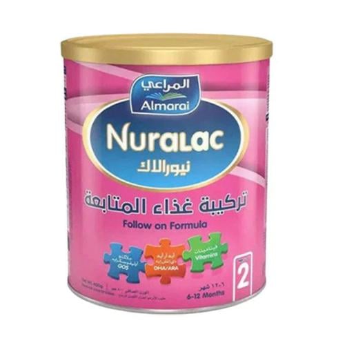 حليب أطفال رقم 2 من عمر 6 _ 12 شهر  من نيورلاك  _  400 جرام Nuralac