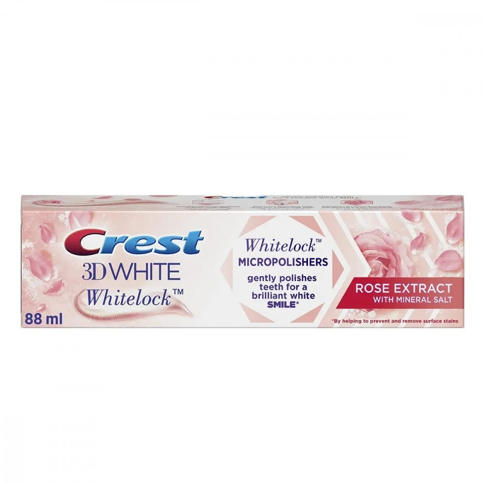كرست معجون أسنان بياض 3D وايت لوك بخلاصة الورد مع ملح معدني -88 مل Crest