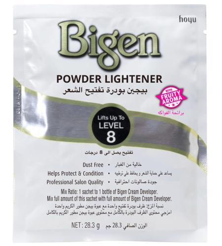 بيجين يرفع ما يصل إلى 8 مستويات من مسحوق التفتيح الخالي من الغبار _  28.3 جم.  Bigen