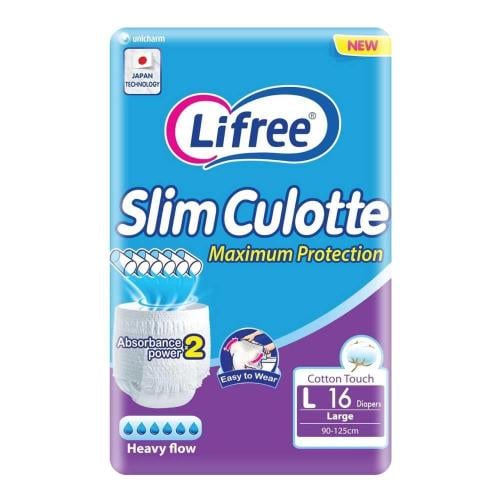 حفاضات للكبار رفيعة وفائقة الامتصاص بحجم  كبير L من ليفري _ 16 كلوت.  Lifree