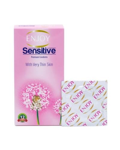 واقي ذكري صيني للرجال من انجوي سينسيتيف  _ 12 واقي ذكري Enjoy