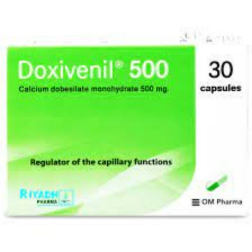 دوكسيوم، 500 مجم، للشعيرات الدموية - 30 كبسولة.   Doxivenil, 500 Mg