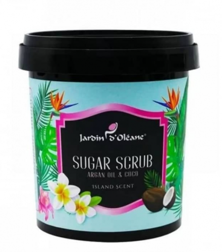 مقشر السكر بزيت الارغان وجوز الهند. من جاردن اوليان 600 غرام . Jardin D Oleane,