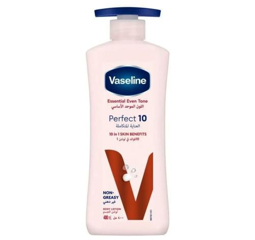 لوشن الجسم اللون الموحد الأساسي بيرفكت 10 من فازلين - 400 مل.   vaseline