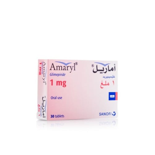 أماريل 1 ملغ، يخفض مستوى السكر في الدم - 30 قرص.  Amaryl 1 Mg,